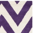 thumbnail image 5 of SAFAVIEH Cambridge Kaitlyn Zig Zag Stripes Wool Area Rug, Purple/Ivory, 9' x 12', 5 of 6