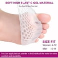 thumbnail image 4 of Metatarsal Pads and Toes Separator 2 in 1, 6 Pcs Gel Metatarsal Pads for Women and Men, Thick and Breathable Metatarsal Foot Pads with Toe Spacers, 4 of 5