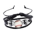 thumbnail image 1 of Pulsera de cuero con cierre, brazalete de moda para regalos de fiesta, para adultos, Día de San Valentín Béisbol, 1 of 9