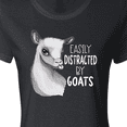 thumbnail image 4 of Inktastic Easily Distracted by Goats Cute Goat Women's T-Shirt, 4 of 5