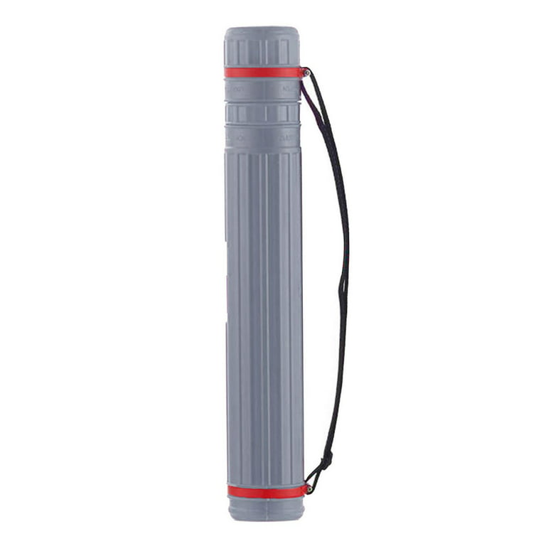 Telescoping Document Poster Tube with A Carry Strap Transit Tube for Scroll  Gray 