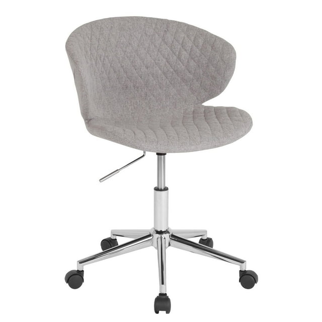 Cambridge Home and Office Upholstered Low Back Chair in Black Fabric