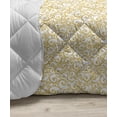 thumbnail image 3 of Ethnic Down Alternative Comforter, Native Motif with Rhombus Pattern Dots and Chevron Waves Print, Microfiber Quilt for All Season, 5 Sizes, Yellow Black and White, by Ambesonne, 3 of 3