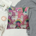 thumbnail image 2 of Nawypu &nbsp;Cute Llama Pillow Sham Rainbow Cactus Animal Flower Pink Rectangular Pillow Cover Cushion Cover for Bed Couch Sofa Standard Size, 2 of 5