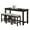 Espresso, variant on Lexicon Connected 4 Piece Wood Counter Height Dining Set in Brownish Gray