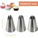 thumbnail image 2 of 3 Piping Nozzles - 1m 2d 2f Large Piping Nozzle Tips, Stainless Steel Cake Decorating Tips For Frosting, Cupcakes., 2 of 4