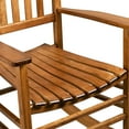 thumbnail image 6 of Ktaxon Set of 2 Wooden Rocking Chairs for Living Room, Lawn, Yard, Wood Rocker Sturdy Frame Outdoor Indoor,Original Color, Brown, 6 of 8