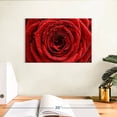 thumbnail image 3 of Elephant Stock Damp Red Rose Wall Art - Horizontal Canvas Wall Art - Living Room Wall Decor - Floral And Botanical Canvas - Red And Black Decor - 12" x 8", 3 of 8