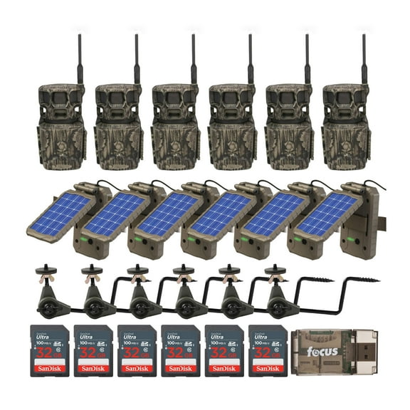 Stealth Cam Revolver Pro 2.0 360-Degree 40MP Cellular Camera Bundle (Brown) with Solar Power Panel, Trail Camera Holder, Card Reader, and Memory Card (25 Items)