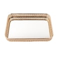 thumbnail image 1 of Mirror Finish Decorative Tray Jewelry Trinket Organizer Tray Countertop Cosmetic Aureate M, 1 of 9