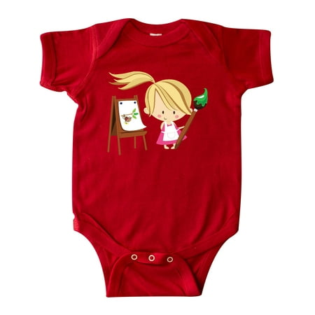 

Inktastic Artist Girl With Easel Gift Baby Girl Bodysuit