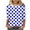 Blue, variant on Women's T-Shirts Plus Size 3/4 Sleeve Crewneck Casual Circle Printed Casual Loose Blouse Tops