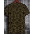 thumbnail image 3 of Men's T-shirt, suitable for restaurant use, black with gold design, breathable fabric, providing comfort and durability, perfect for casual outings, enhancing style and appearance., 3 of 6
