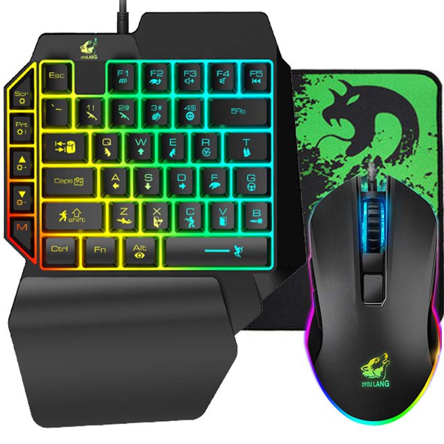 Combinación de teclado y ratón para juegos FELICON One Handed RGB