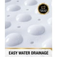 thumbnail image 2 of HITSLAM Shower Mat Non Slip,21x21 Bathtub Mat with Suction Cups and Drain Holes,Machine Washable Bathroom Shower Stall Floor Mat,Soft on Feet,White, 2 of 7