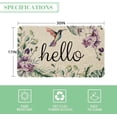 thumbnail image 3 of Spring Decor Door Mat - Green Daisy Flower Farmhouse Welcome Summer Mats Outdoor Colorful Flowers Doormat Non Slip Rubber Floral Decorative Front Door Mats Indoor Rug 17" x 30", 3 of 6