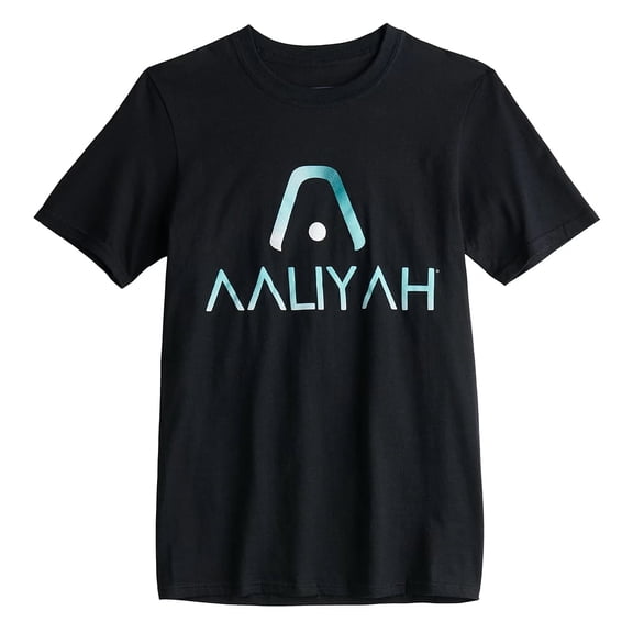 Aaliyah Junior Women's Graphic Boyfriend T-Shirt (Black)