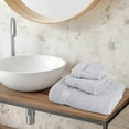 thumbnail image 3 of MALLONI HOME Ultra Soft 3 Pack Cotton Towel Set, Contains a Bath Towel 28x55 inch, a Hand Towel 16x24 inch & a Wash Coth 12x12 inch, Ideal Everyday use, Compact & Lightweight - Light Grey, 3 of 6