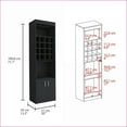thumbnail image 6 of Bar Cabinet | Double Door with 16 Wine Rack & 2 Shelves | Modern | Particle Board, 6 of 7