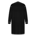 thumbnail image 6 of APEXFWDT Men's Long Sleeve Sleepshirt Crew Neck Mid-Length Pajamas Loose Fit Loungewear Gown Comfortable Home Wear,S,Black, 6 of 7
