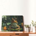 thumbnail image 4 of Logiee Intellectual Frog Pond Print Canvas Wall Art,Canvas Picture Prints with Frame, Wall Art Decorative,Canvas Decorative,Suitable for Living Room Bedroom Office Room 30x40, 4 of 6