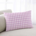 thumbnail image 2 of Pink Grid Throw Pillow Cover 20 x 26 Inch Decorative Pillow Cover Checkered Plaid Gingham Lattice Trellis Print Lumbar Pillowcase Seasonal Rectangle Cushion Case for Couch Sofa Bed Living Room, 2 of 7