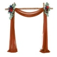 thumbnail image 1 of kurtrusly 2pcs/set Polyester Arch Drape Durability Non-shedding Wedding Decor Courtyard Wedding Drape Chiffon Brown, 1 of 6