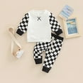 thumbnail image 3 of Esaierr Newborn Baby 2PCS Sweatshirt Outfits for Boys Girls Long Sleeve Pullover Cotton Sweater Sweatpants Spring Autumn Tracksuits Set for 0-3 Years, 3 of 8