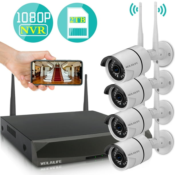 Security Camera System Wireless,8 Channel Home Outdoor Wireless Surveillance Camera System and ...