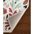 thumbnail image 5 of TOWN & COUNTRY LUXE Livie Floral Drip Everwash® Washable Multi-Use Decorative Rug, Kitchen Runner Rug, Low-Profile Door Mat, Bedroom Rug and Dorm Room Rug with Non-Slip Backing, Cream, 24"x72", 5 of 10