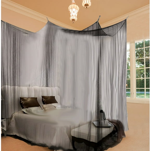 Fyydes Mosquito Net, Bed Mosquito Net,4 Corner Post Bed Canopy Mosquito Net Full Queen King Size Bedding