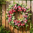 thumbnail image 6 of Bcylexb Spring Flwoer Eucalyptus Wreaths, 18.8" Decorative Door Wreath Artificial Floral Hanging Wreath for Front Door Farmhouse Home Wall Decor, 6 of 6