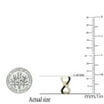 thumbnail image 5 of Dazzlingrock Collection 0.20 Carat (ctw) Round Black & White Diamond Heart Shaped Infinity Pushback Stud Earrings for Women in 14K Yellow Gold, 5 of 6
