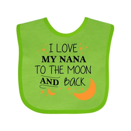 

Inktastic I Love My Nana to the Moon and Back Gift Baby Boy or Baby Girl Bib