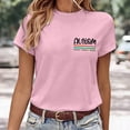 thumbnail image 3 of WEIWEN Women's Short Sleeve Autism Awareness Tops Casual Letter Print Trendy Crewneck Summer T Shirts for Women Graphic Tees Tshirts (Pink, XL), 3 of 5