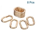 thumbnail image 3 of Uxcell 8pcs Spring O Ring Clip, Metal Spring Clasp Key Ring, Rounded Rectangle Snap Buckle, 3 of 7