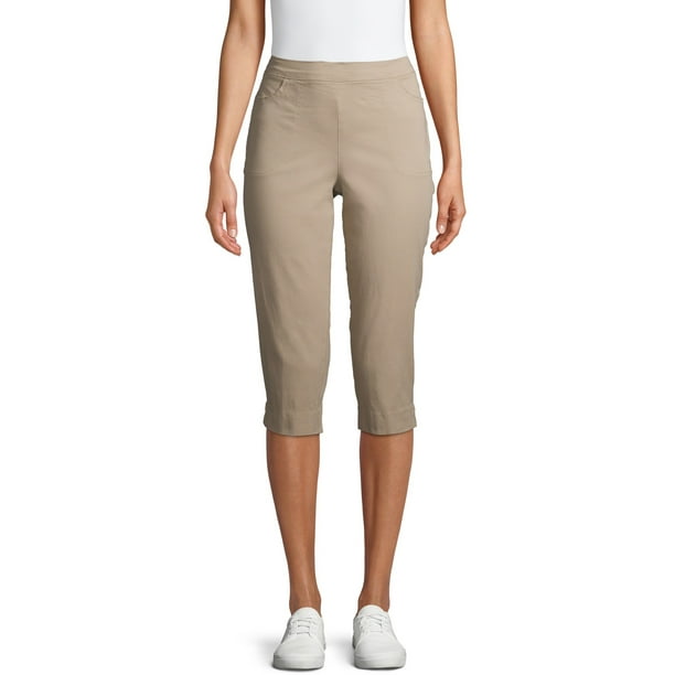 RealSize - RealSize Womens 19 Pull On 2-Pocket Stretch Capris - Walmart.com - Walmart.com