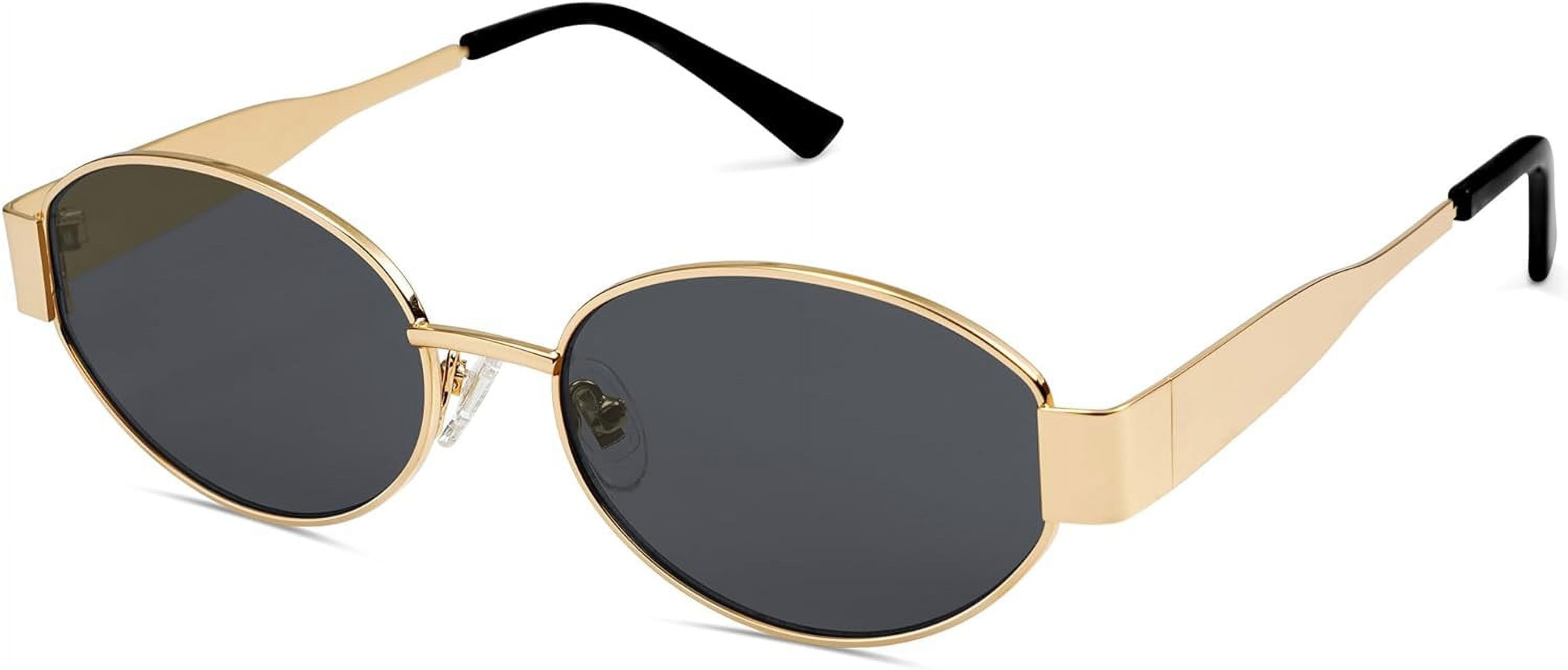 SOJOS Flat Top Polarized Sunglasses – Retro Chunky Oval Lens Sun Glasses For Women & Men, UV400
