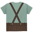 thumbnail image 2 of Oktoberfest Lederhosen Costume German Brown Suspenders All Over Youth T Shirt Green YLG, 2 of 2