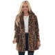 thumbnail image 1 of Chaqueta de piel sintética con estampado de leopardo para mujer, chaqueta de invierno de lana suelta Sherpa, chaqueta de felpa con bolsillos, 1 of 6