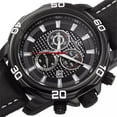thumbnail image 2 of Men's Swiss Quartz Chronograph Multifunction Leather Black Strap Watch, 2 of 5