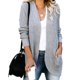 thumbnail image 4 of Cárdigan de otoño e invierno para mujer, estilo europeo y americano, con solapa curva, bolsillo grande, suéter tipo cárdigan, 4 of 6