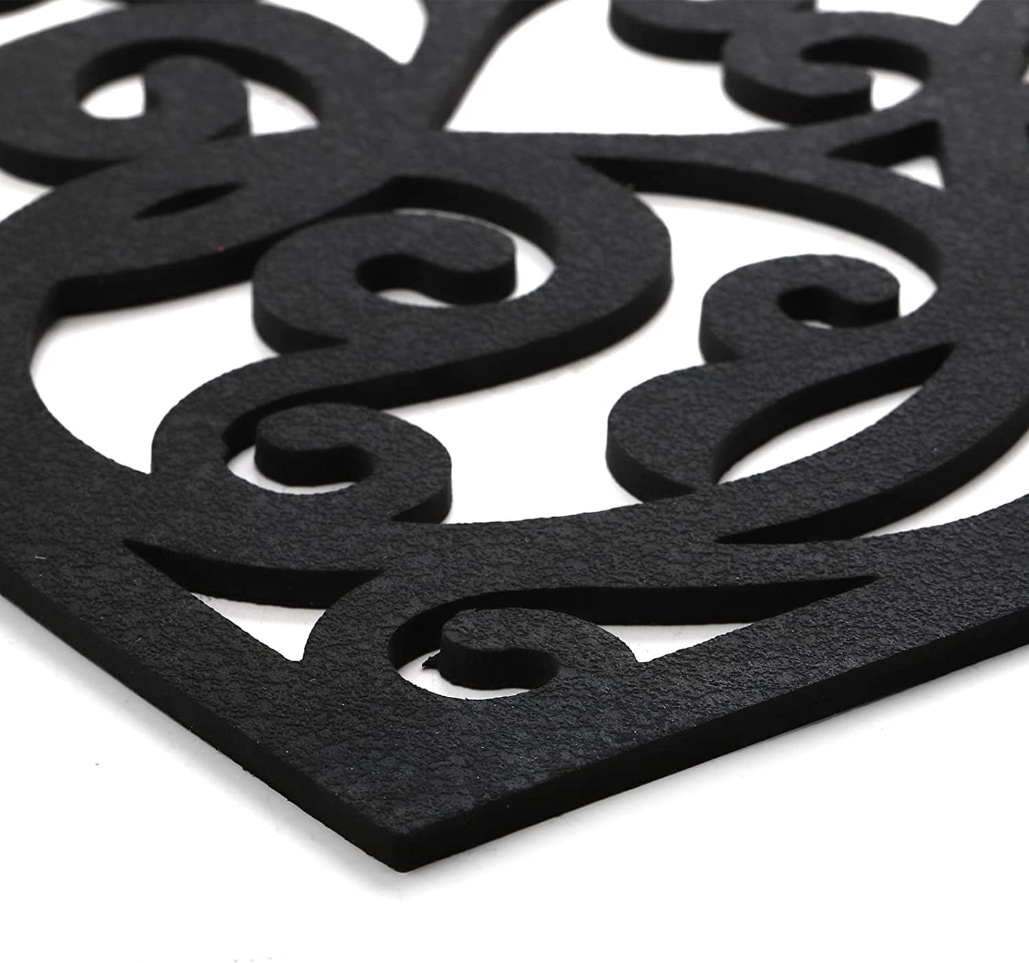IEMIEBSHA 4 Pack Rubber Stair Mats, Non Slip Stair Treads Mat, Rubber Scroll Doormat for Outdoor, Indoor, Entrance, Stairs (29" x 9.5")