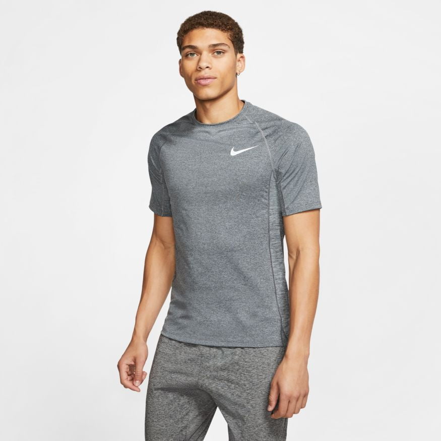 Nike Men's Pro Short Sleeve Training Shirt BV5633-011 DK Smoke Grey ...