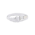 thumbnail image 1 of Cinturón delgado trenzado para mujer con hebilla de pin ajustable: 26-33 pulgadas Blanco, 1 of 5
