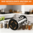 thumbnail image 2 of Especiero Giratorio, 20 Frascos De Cristal Para Especias Xtellar Plateado, 2 of 3