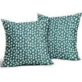 thumbnail image 4 of Ryan; Teal Cream Dots Pillow Covers 18x18 Set of 2 Boho Design Polka Dot Throw Pillows Modern Trendy Print Outdoor Decorative Pillowcase Square Cushion Cases Decor for Sofa Couch Bed, 4 of 7