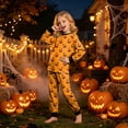 thumbnail image 2 of 5-6 Years Tween Short Sleeved And Shorts Set Halloween Parties Girls Sleepwear Matching Family Halloween Pajamas, 2 of 9