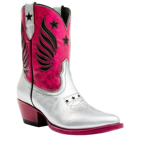 

Idyllwind Women s Metallic Star Inlay Roadie Western Booties Pointed Toe Pink 8 1/2 M US