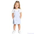 thumbnail image 2 of Fozruso Little Toddler Girl Dress Girls Loose Fit Casual Overalls Dress for School Casual,10-11 Years, 2 of 6